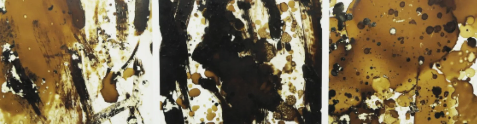 Tableau de l'artiste Brigitte Crittin, repésentant des nuances et des taches de couleurs assemblée comme une fourrure, dans les tons brun, beige et noir